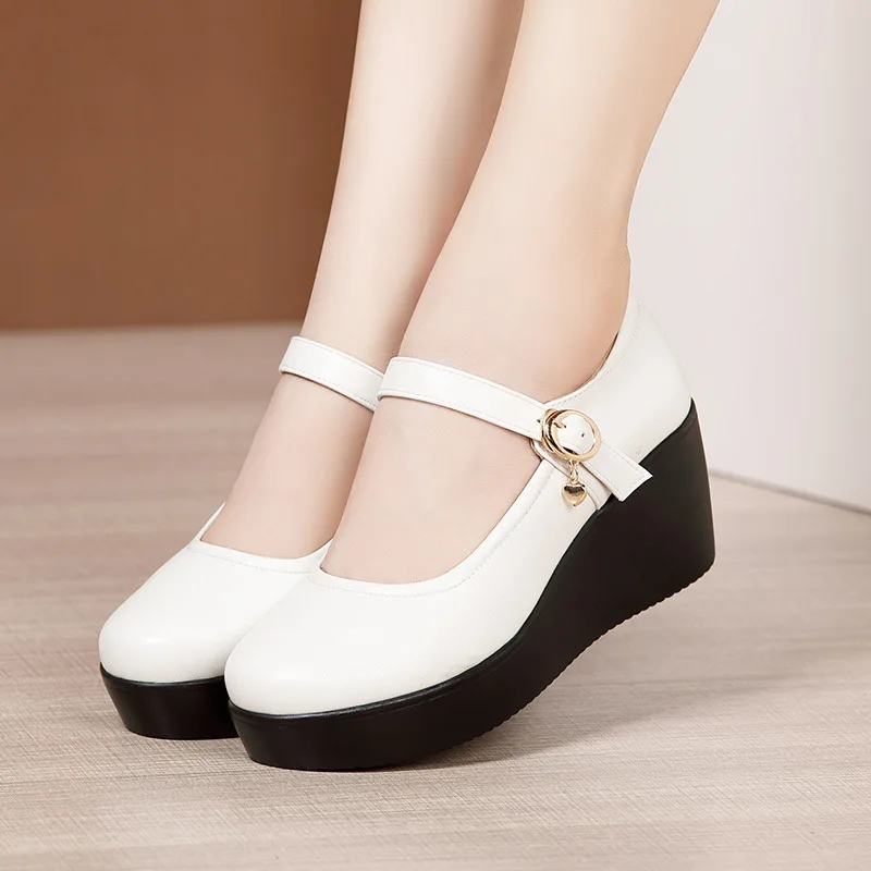 6cm Small Size 32-43 Vintage S - Leather Work Flats Women 评论和价格