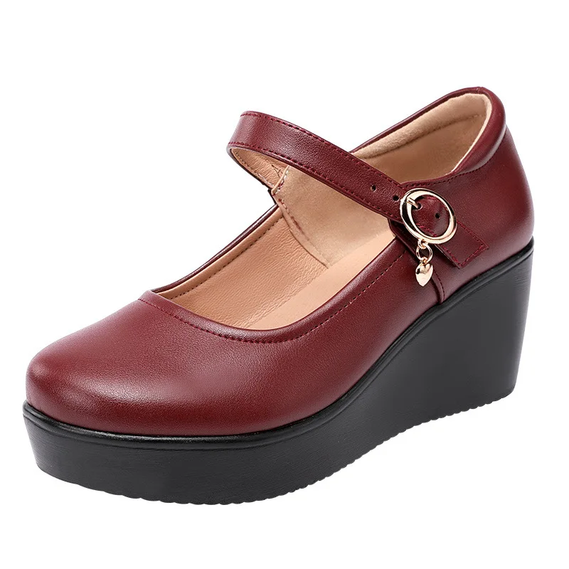 6cm Small Size 32-43 Vintage S - Leather Work Flats Women 评论和价格