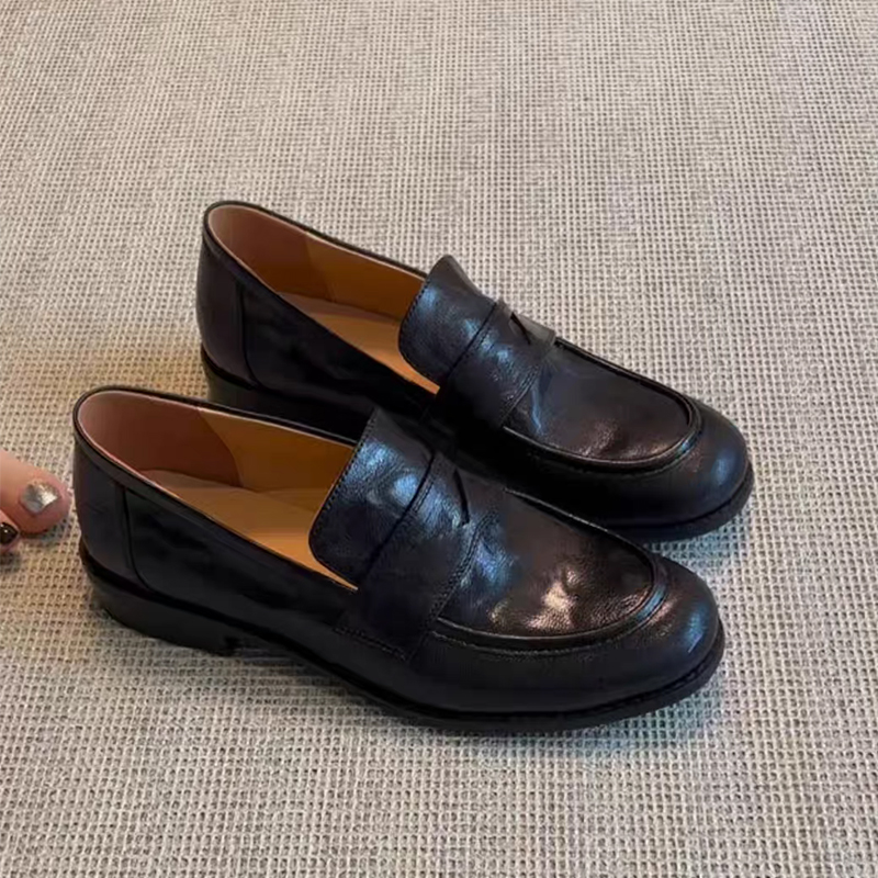 Women Flats Loafers Shoes Tren - Leather Work Flats Women 评论和价格