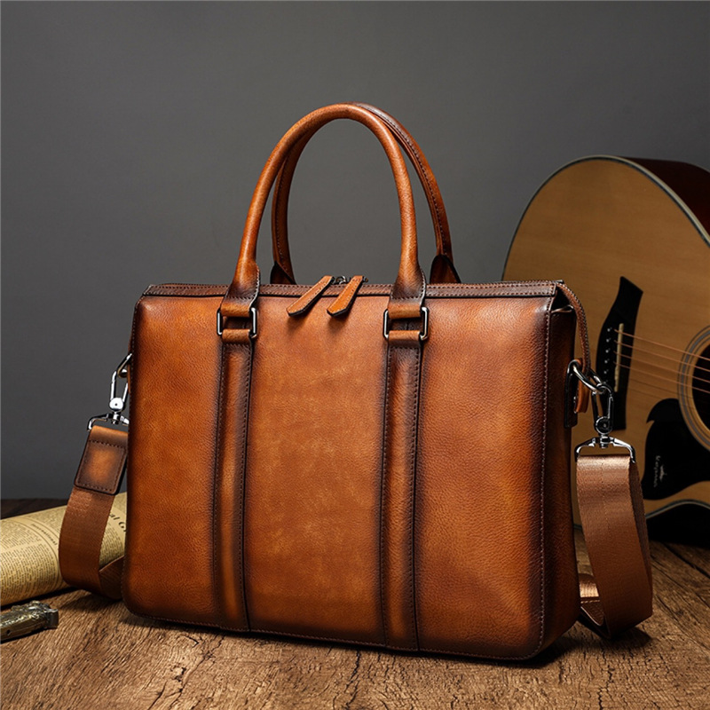 YETTIES Business Top Grain Lea - Leather Work Bag Mens 评论和价格