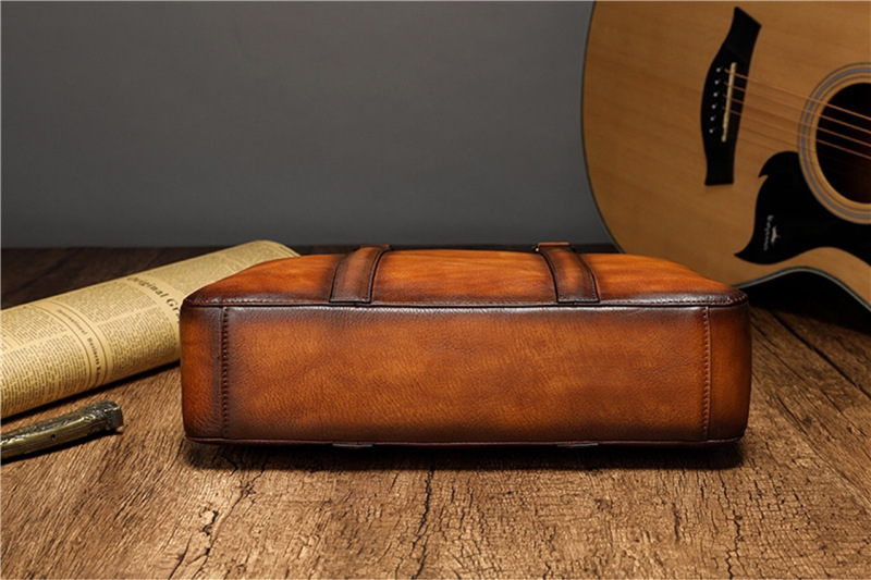 YETTIES Business Top Grain Lea - Leather Work Bag Mens 评论和价格