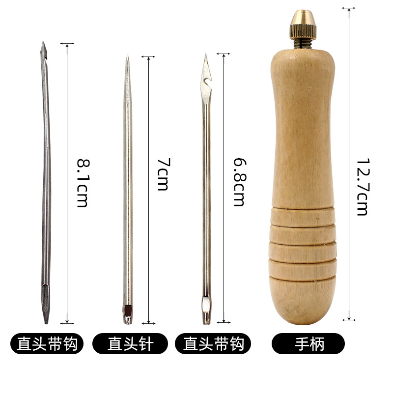 1Set DIY Leather Sewing Awl Ne - Leatherwork Needles 评论和价格