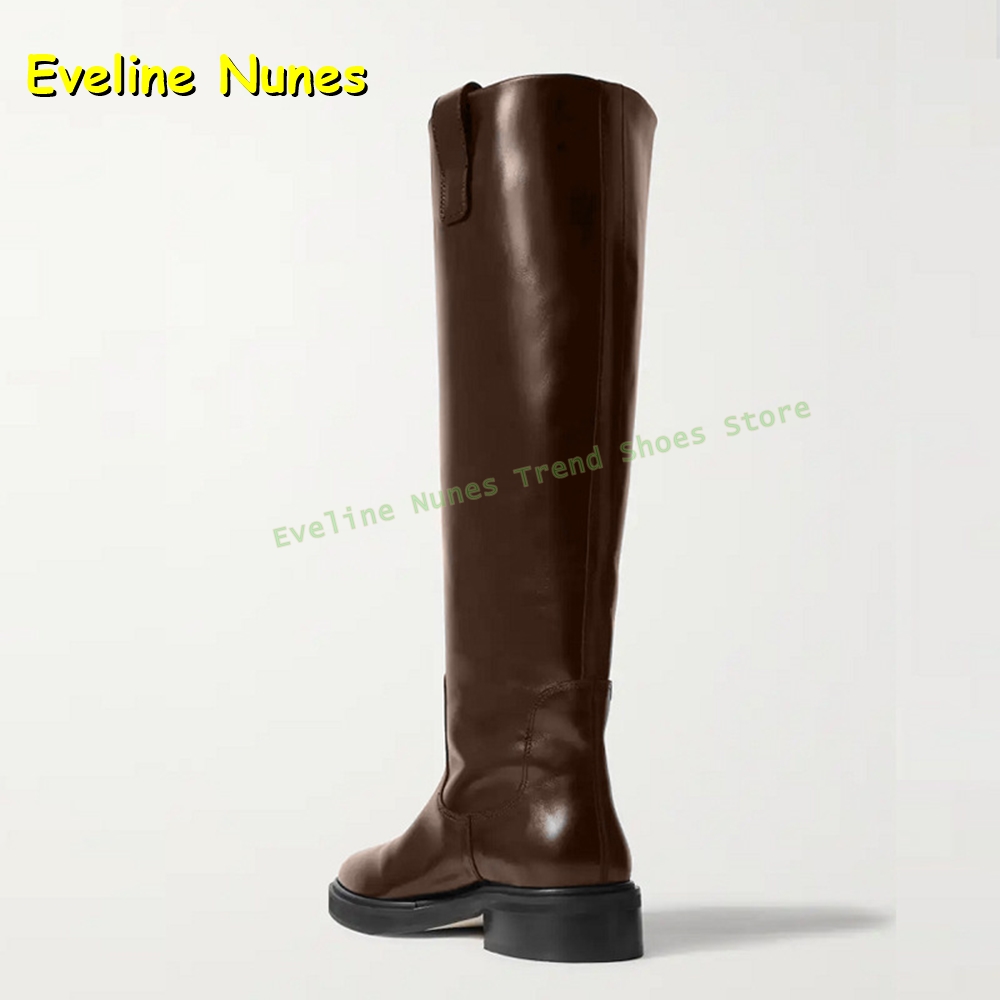 Black Leather Knee High Riding - Leather Work Women Shoes 评论和价格