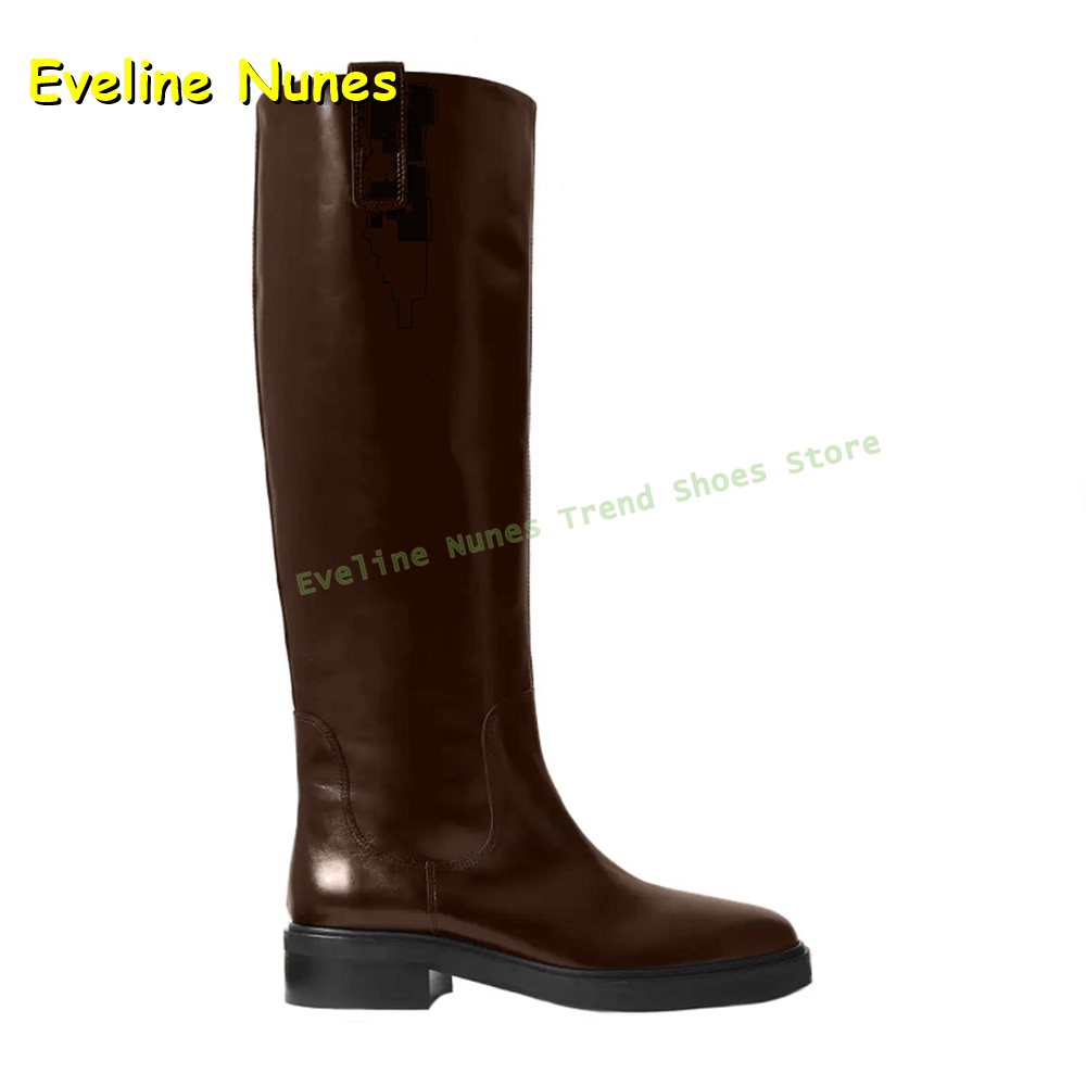 Black Leather Knee High Riding - Leather Work Women Shoes 评论和价格