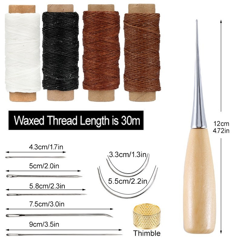 13 Pcs Leather Sewing Set Hand - Leatherwork Needles 评论和价格