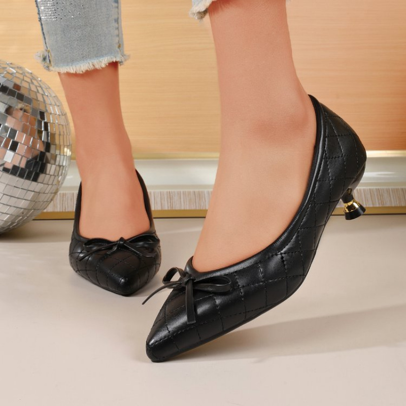 Vintage Women's Pointed Toe Bo - Leather Work Women Shoes 评论和价格