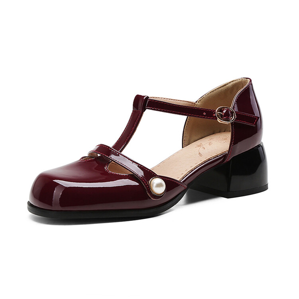 Thick High Heels Sandals Women - Leather Work Women Shoes 评论和价格
