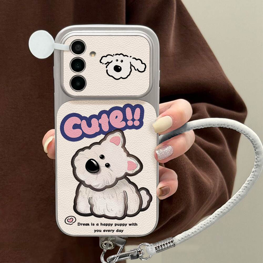 Cute Cartoon Dog Lanyard Phone - Leatherwork Drawing 评论和价格