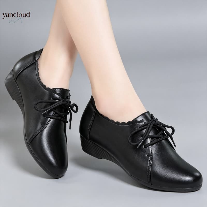 Plus Size 35-43 All Match Comf - Leather Work Flats Women 评论和价格