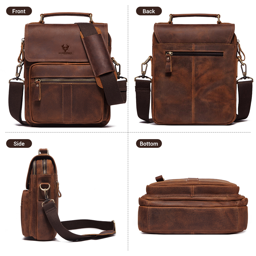 HUMERPAUL Genuine Leather Men' - Leather Work Bag Mens 评论和价格