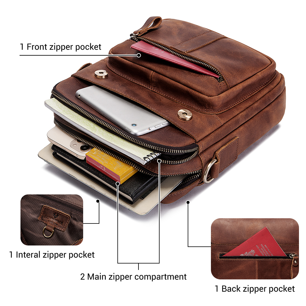 HUMERPAUL Genuine Leather Men' - Leather Work Bag Mens 评论和价格