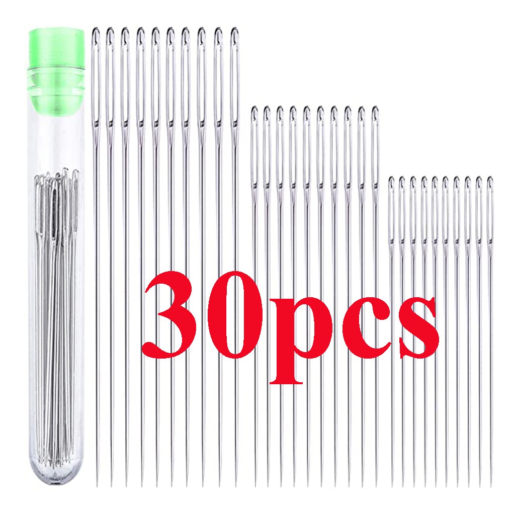 30pcs 5 Sizes Large Eye Sewing - Leatherwork Needles 评论和价格