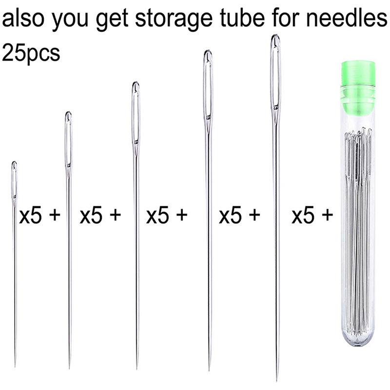 **25Pcs Large Eye Stitching Ne - Leatherwork Needles 评论和价格