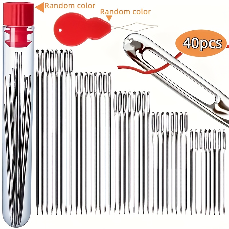 40pcs Assorted Sizes Large Eye - Leatherwork Needles 评论和价格