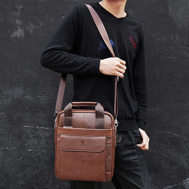 Durable Genuine Leather Bags f - Leather Work Bag Mens 评论和价格